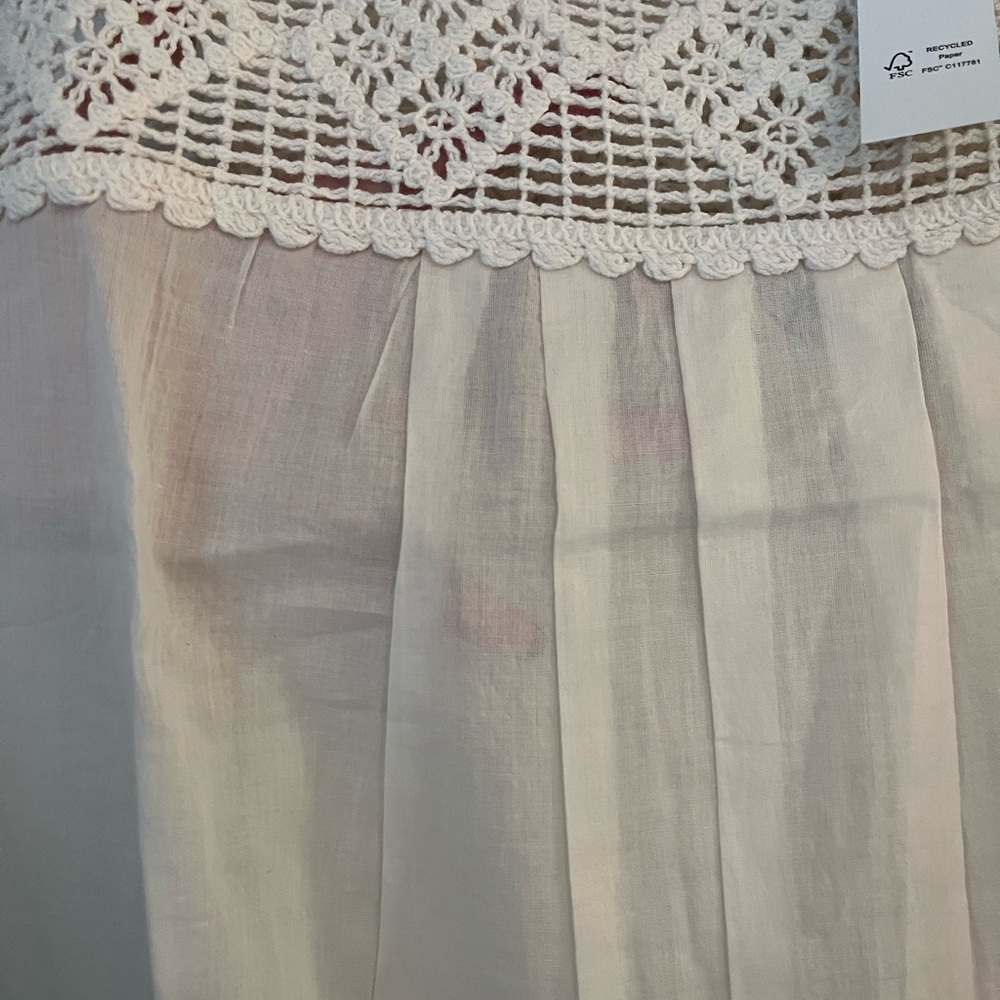 J. Crew Cream Crochet Trim Midi Dress Style C1285 Size Small - Picture 7 of 13